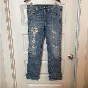 Women’s J. Crew Distressed Blue Jeans